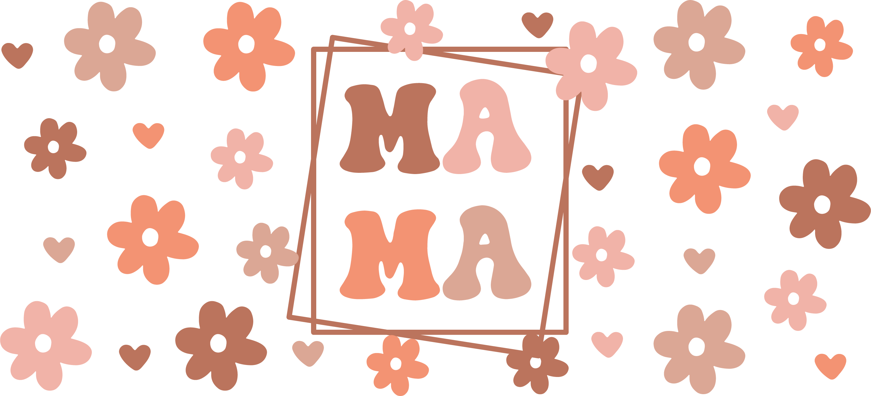 Mama Flower Libbey Glass Can Vinyl Wrap 16 oz - The Vinyl Haus Main image