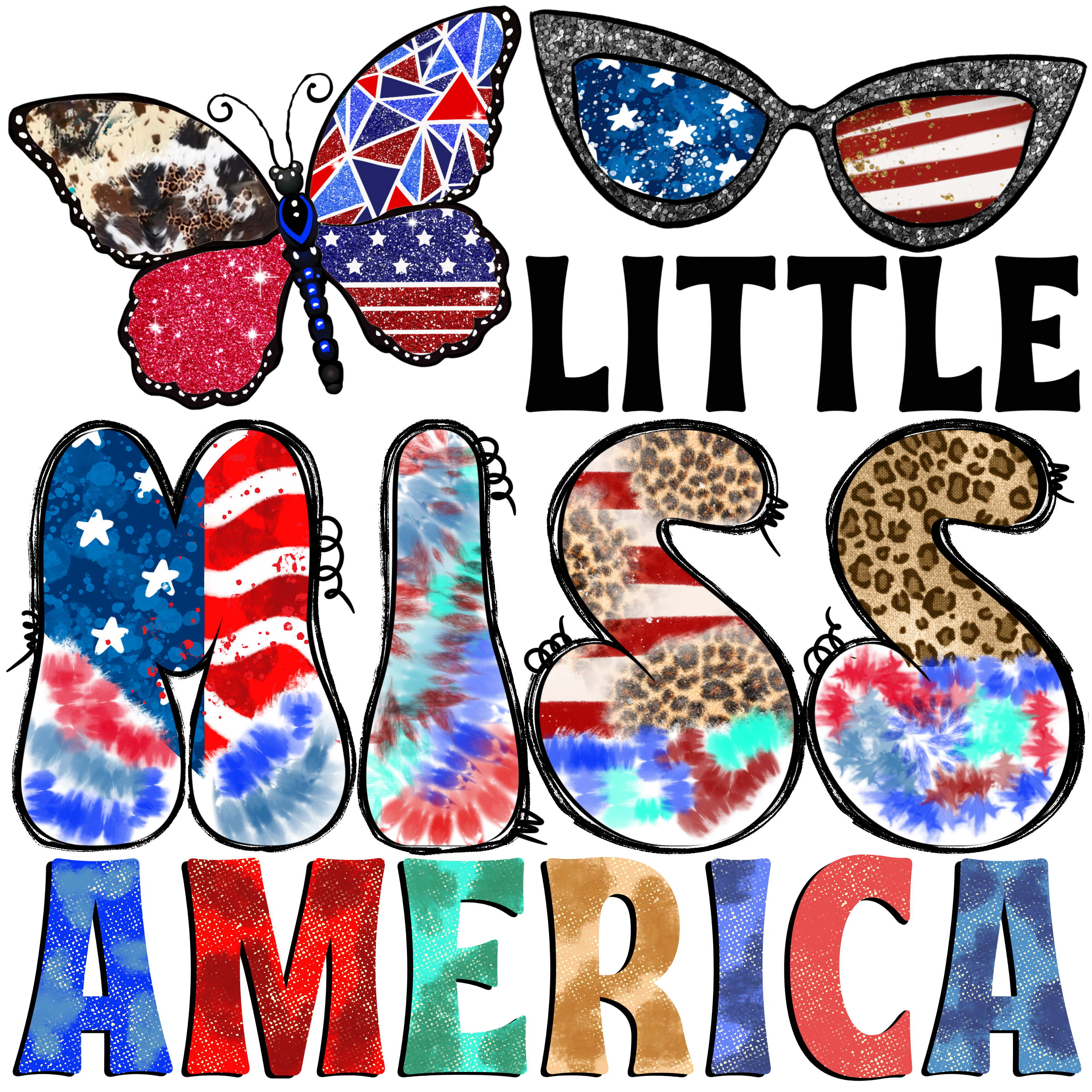 Sublimation Prints - Little Miss America - The Vinyl Haus Main image