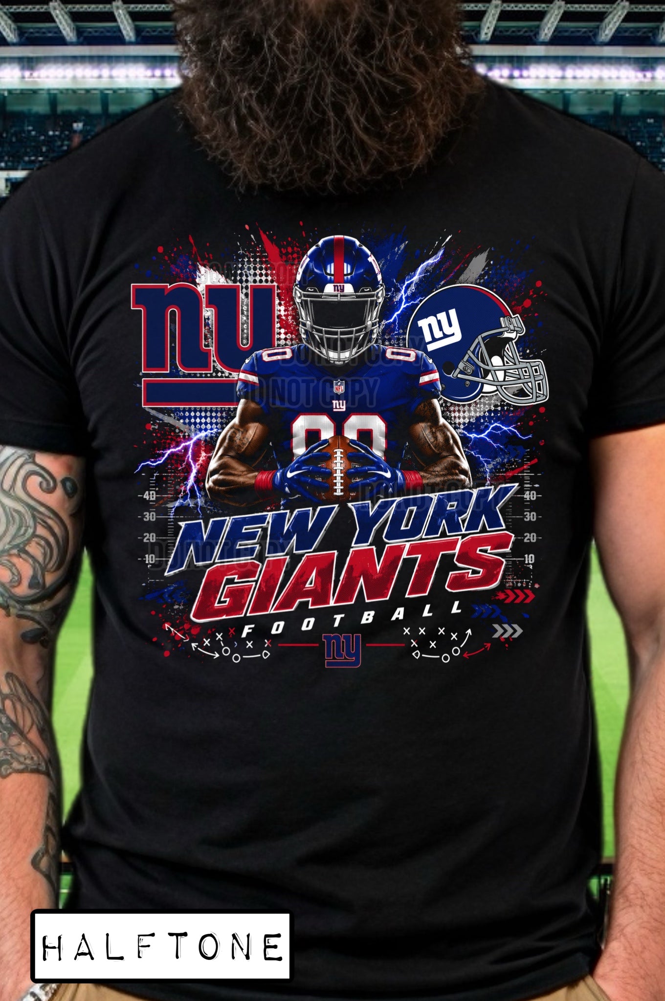 DTF PRINT Halftone New York Giants Main image