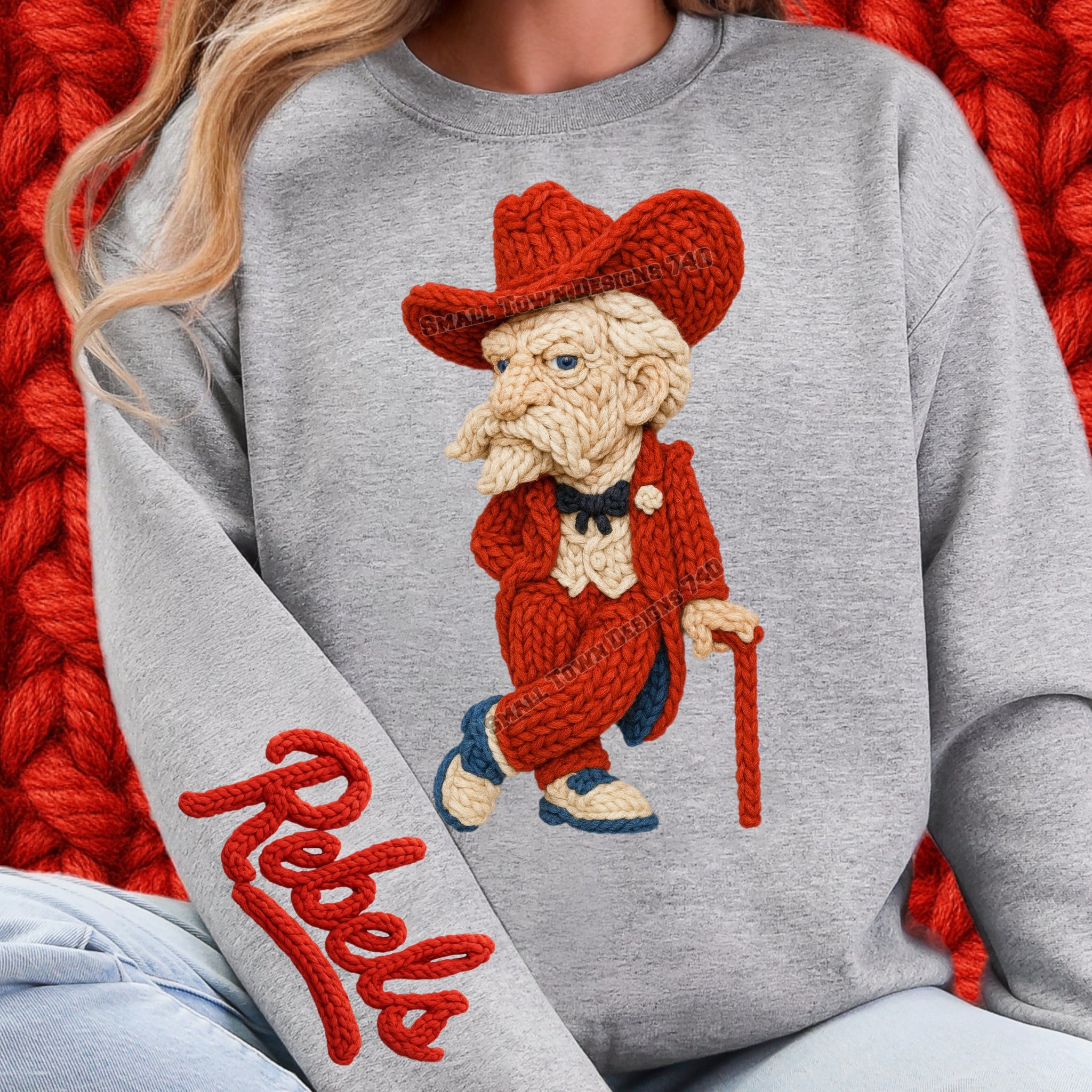 DTF Print Ole Miss Rebel Yarn