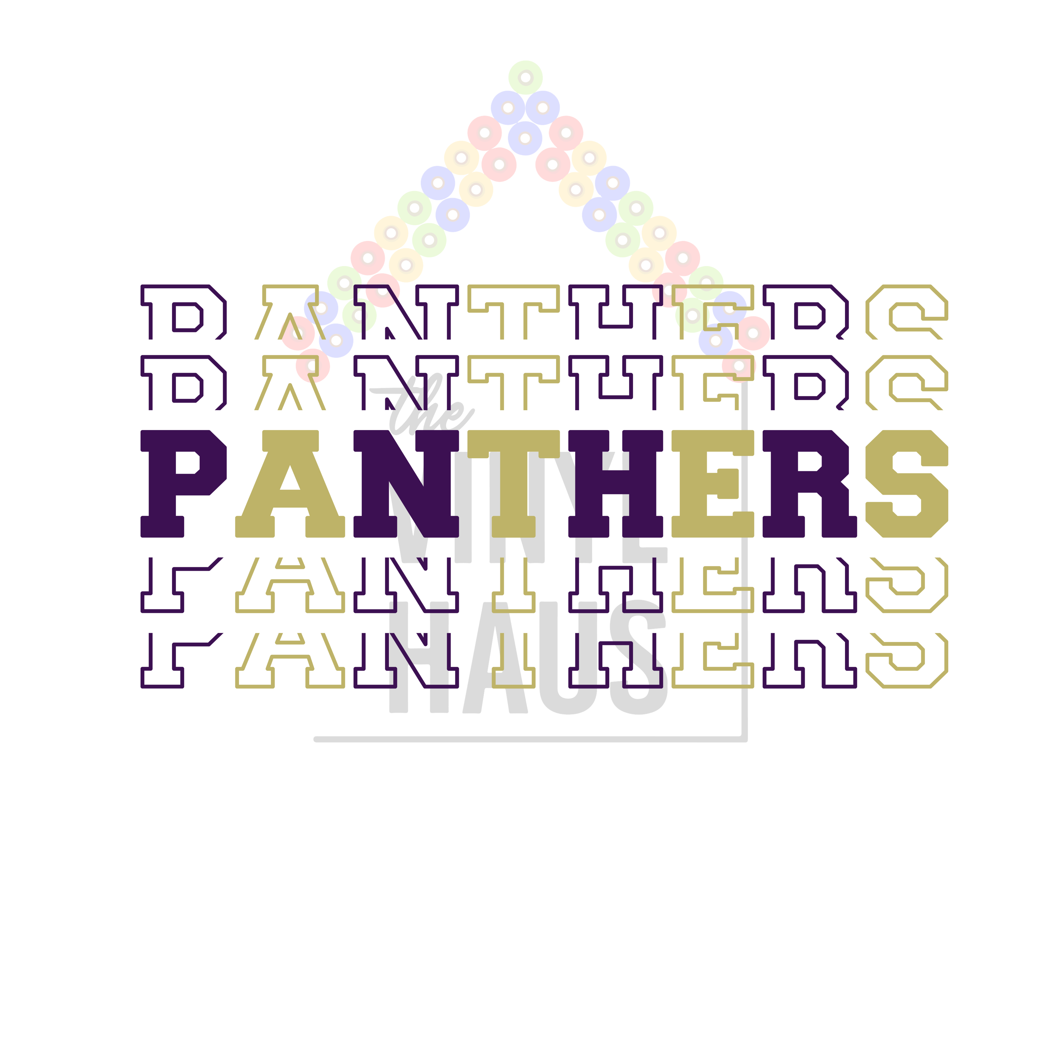 School Logos DTF- Panthers Stacked