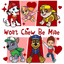 DTF Print-Paw Patrol Valentine with sleeve design