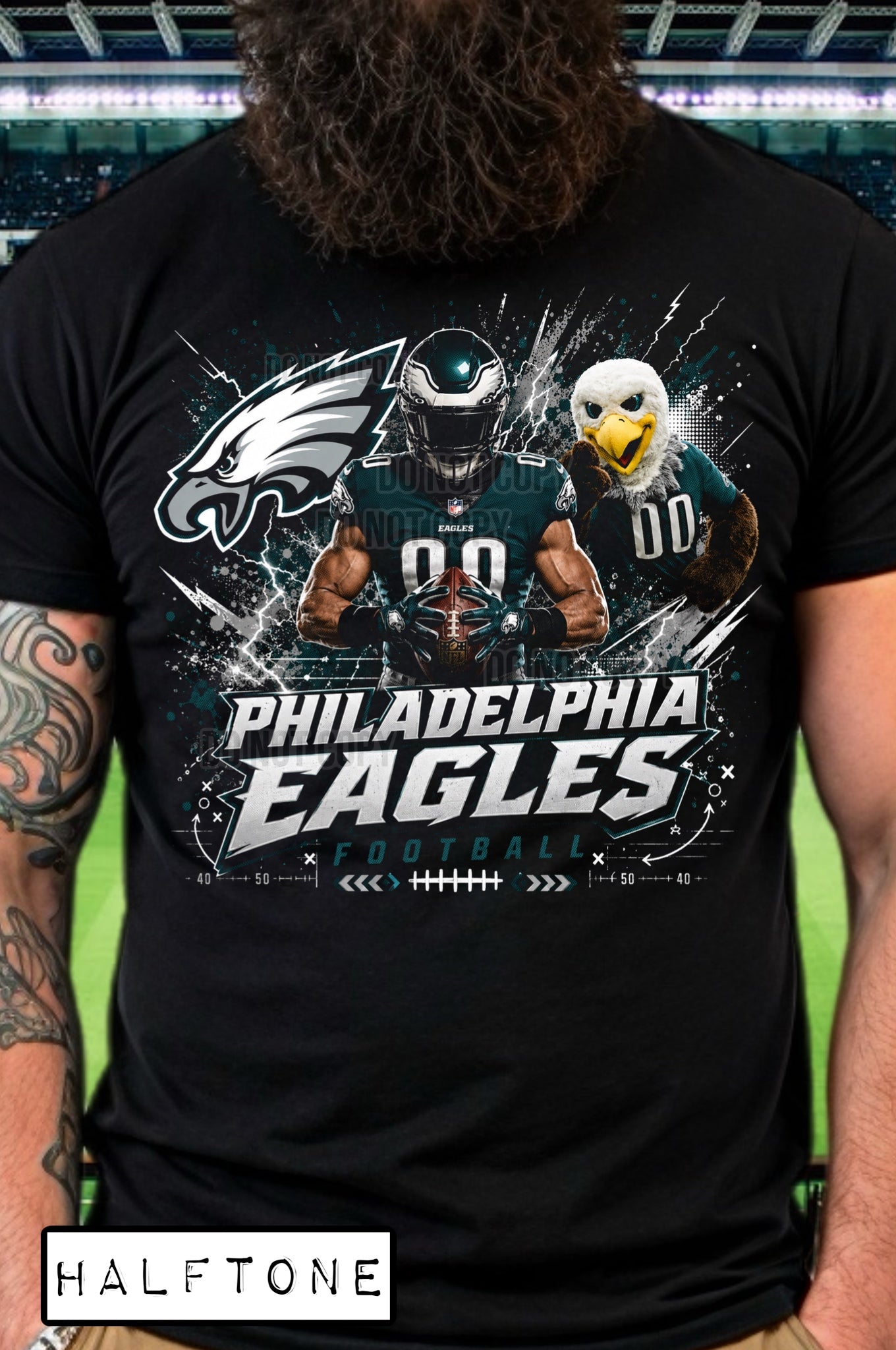 DTF PRINT Halftone Philadelphia Eagles Main image