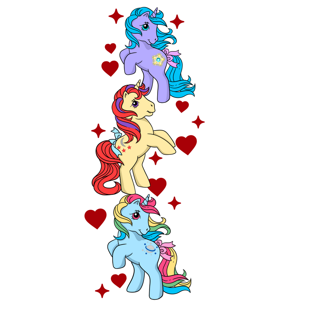 DTF Print-Vintage Valentine Pony with sleeve design