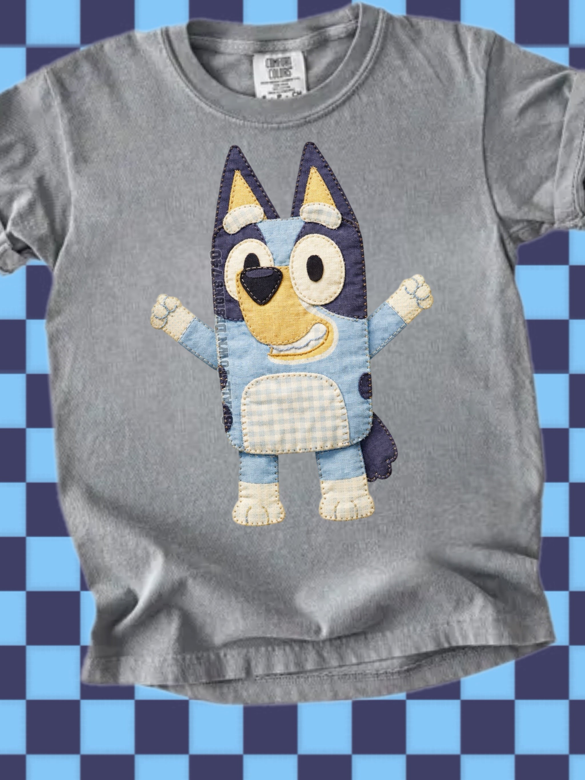 DTF Print Quilted Bluey