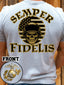 DTF PRINT Semper FI Skull