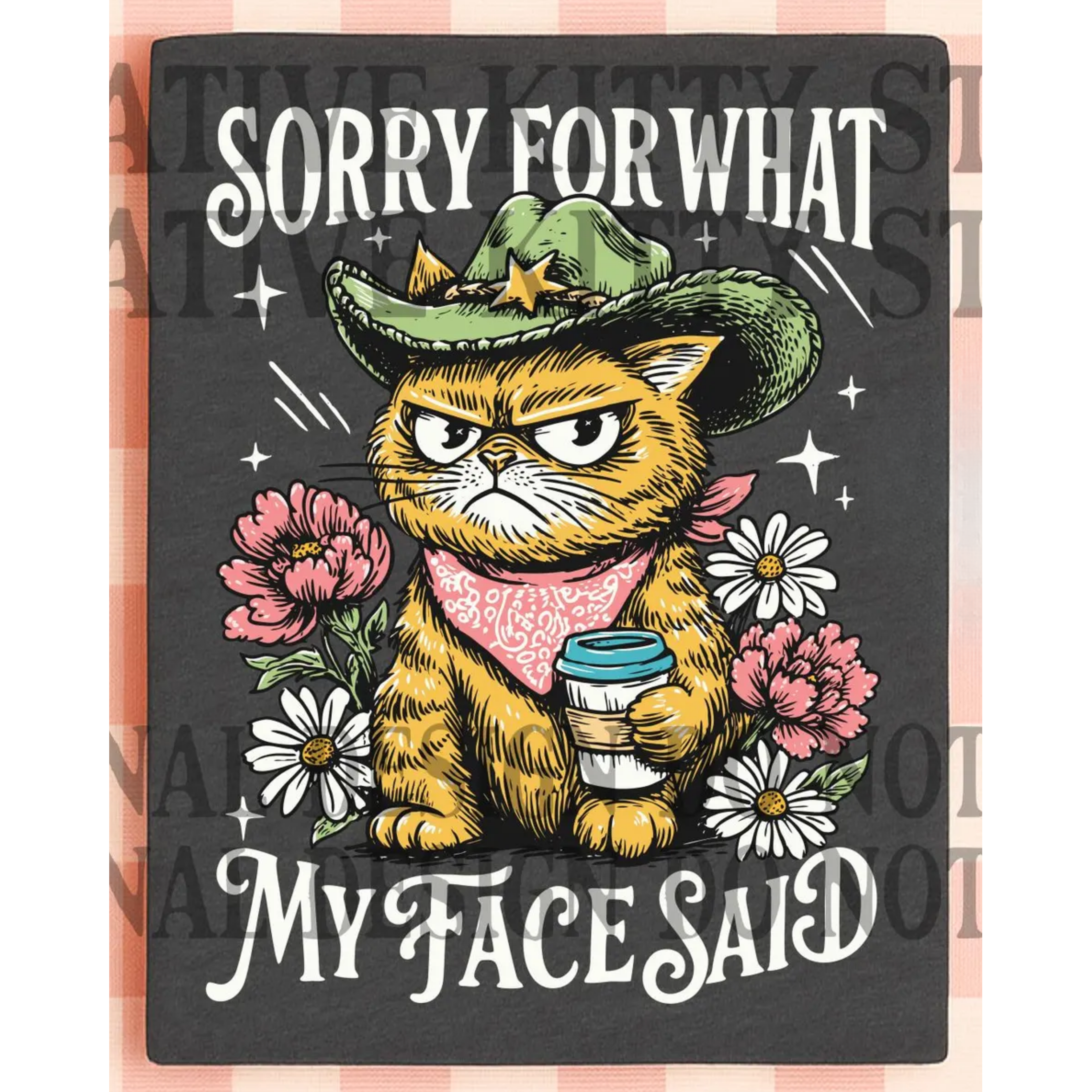 DTF Print Sorry for what my face said Main image