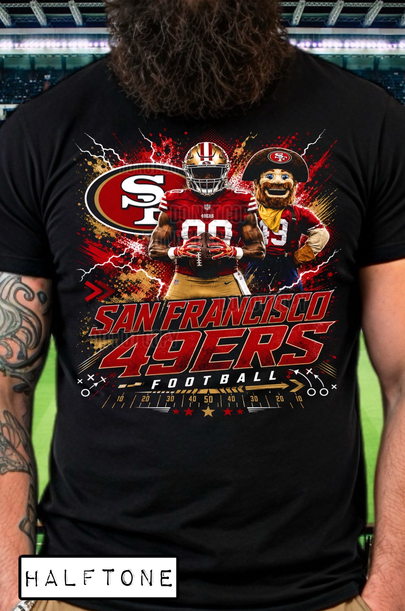 DTF PRINT Halftone San Francisco 49ers Main image
