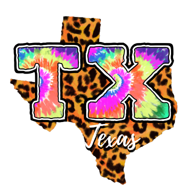 HTV Prints - Tyedye Texas - The Vinyl Haus Main image