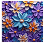 3D Floral Pattern Vinyl 12" x 12" - The Vinyl Haus Main image