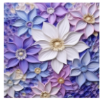3D Floral Pattern Vinyl 12" x 12" - The Vinyl Haus Main image