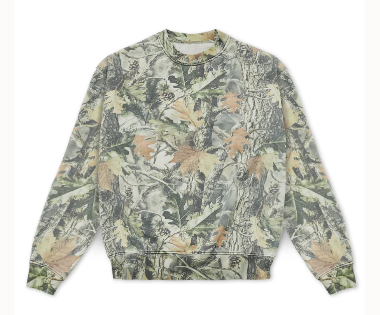 15oz Heavy Crew Vintage Wood Camo