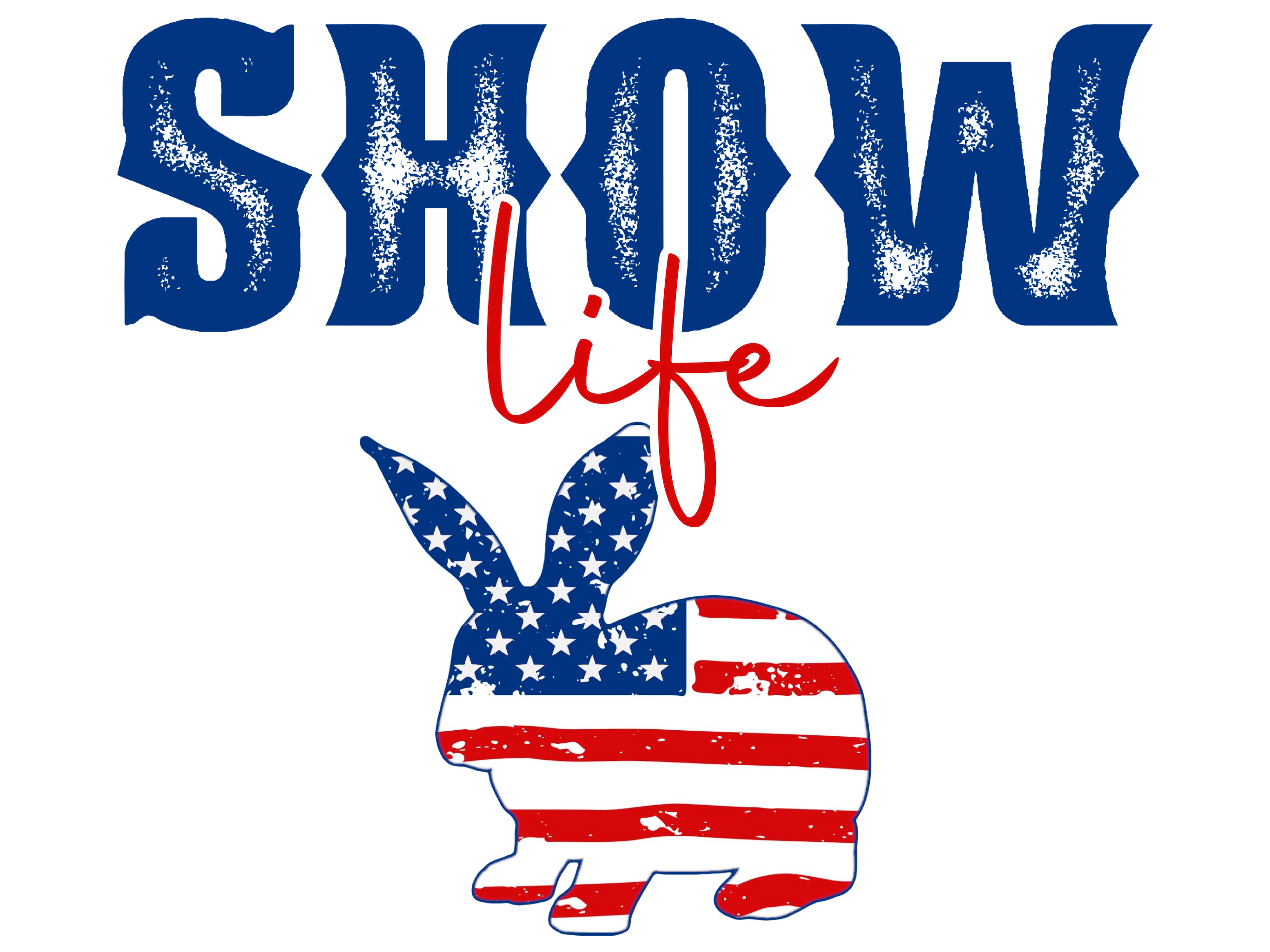 DTF Print-Show Life USA Rabbit Main image