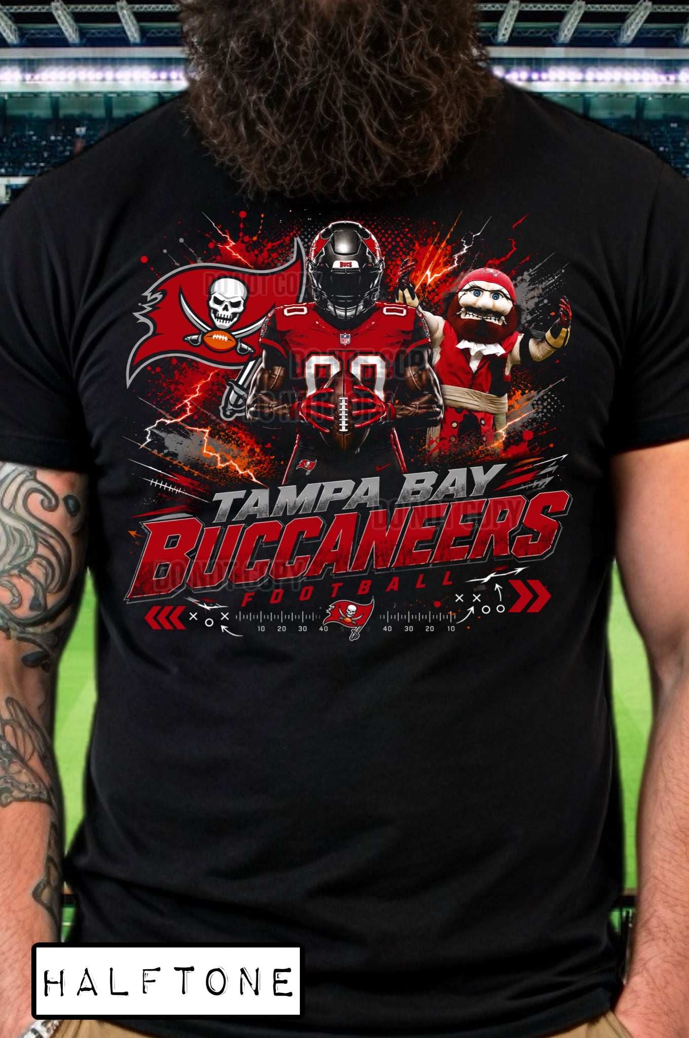 DTF PRINT Halftone Tampa Bay Buccaneers Main image