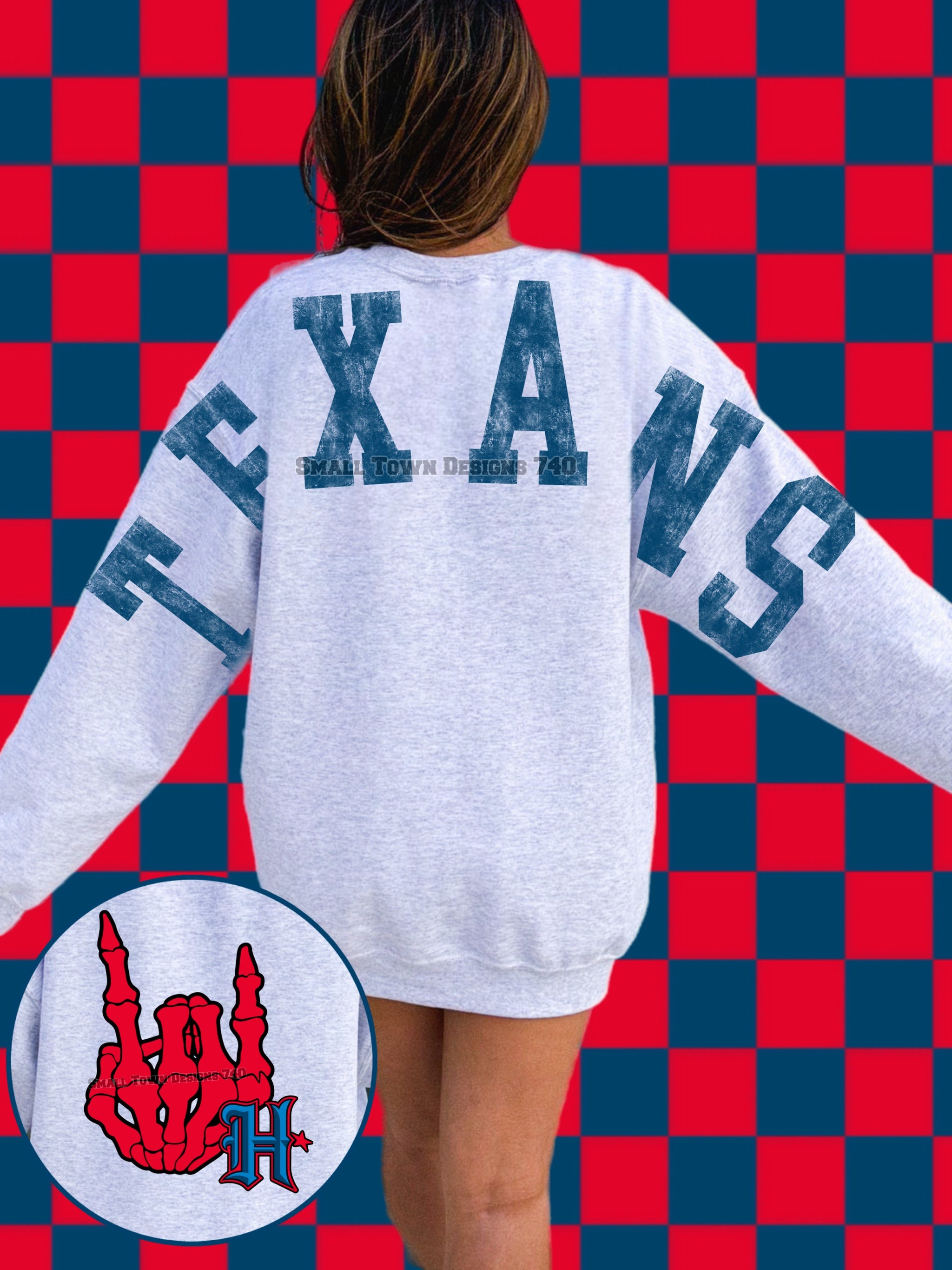 DTF PRINT -Texans Long Sleeve Sweatshirt Football Professional Main image