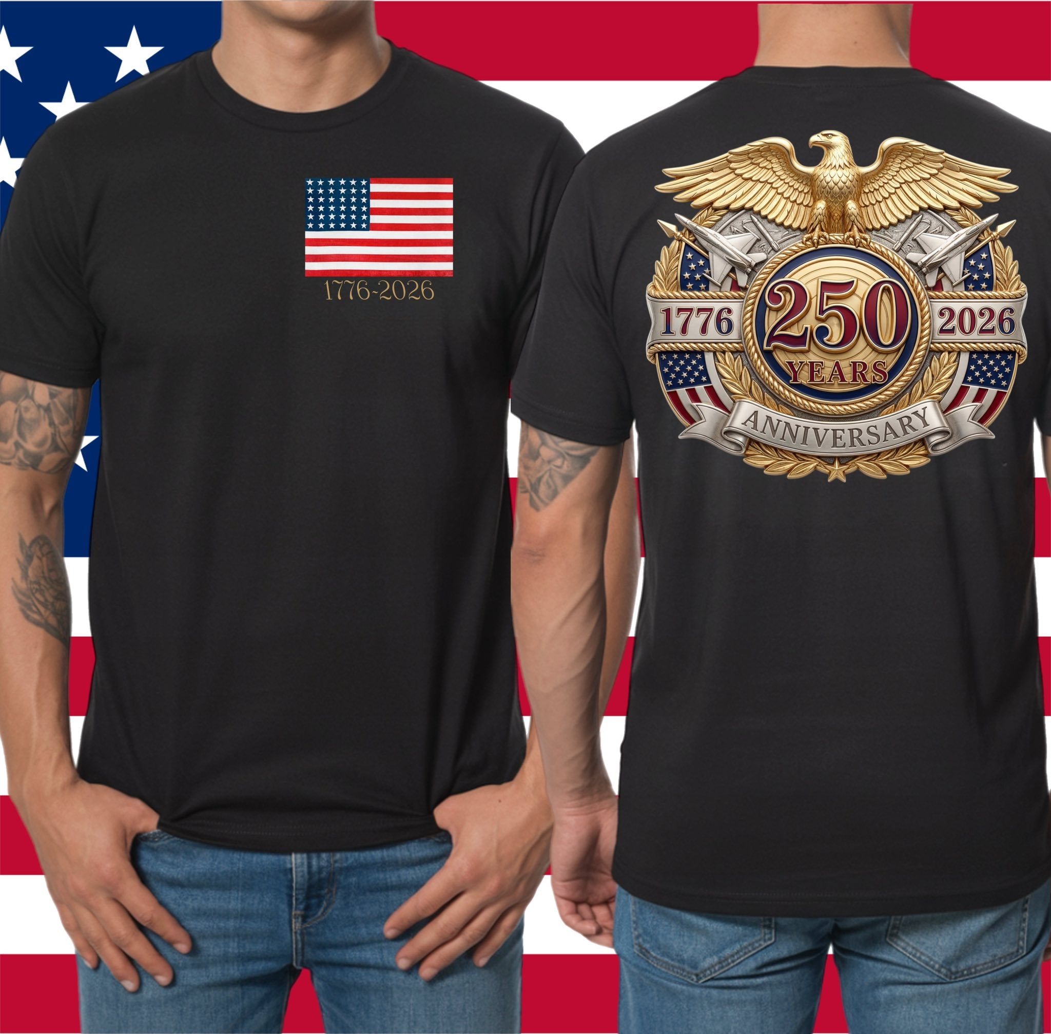 DTF PRINT USA 250 Years Seal