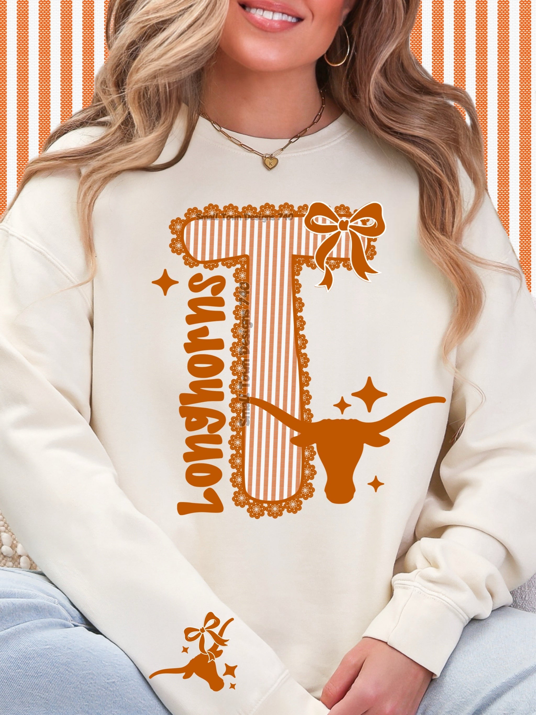 DTF Print UT Striped Lace