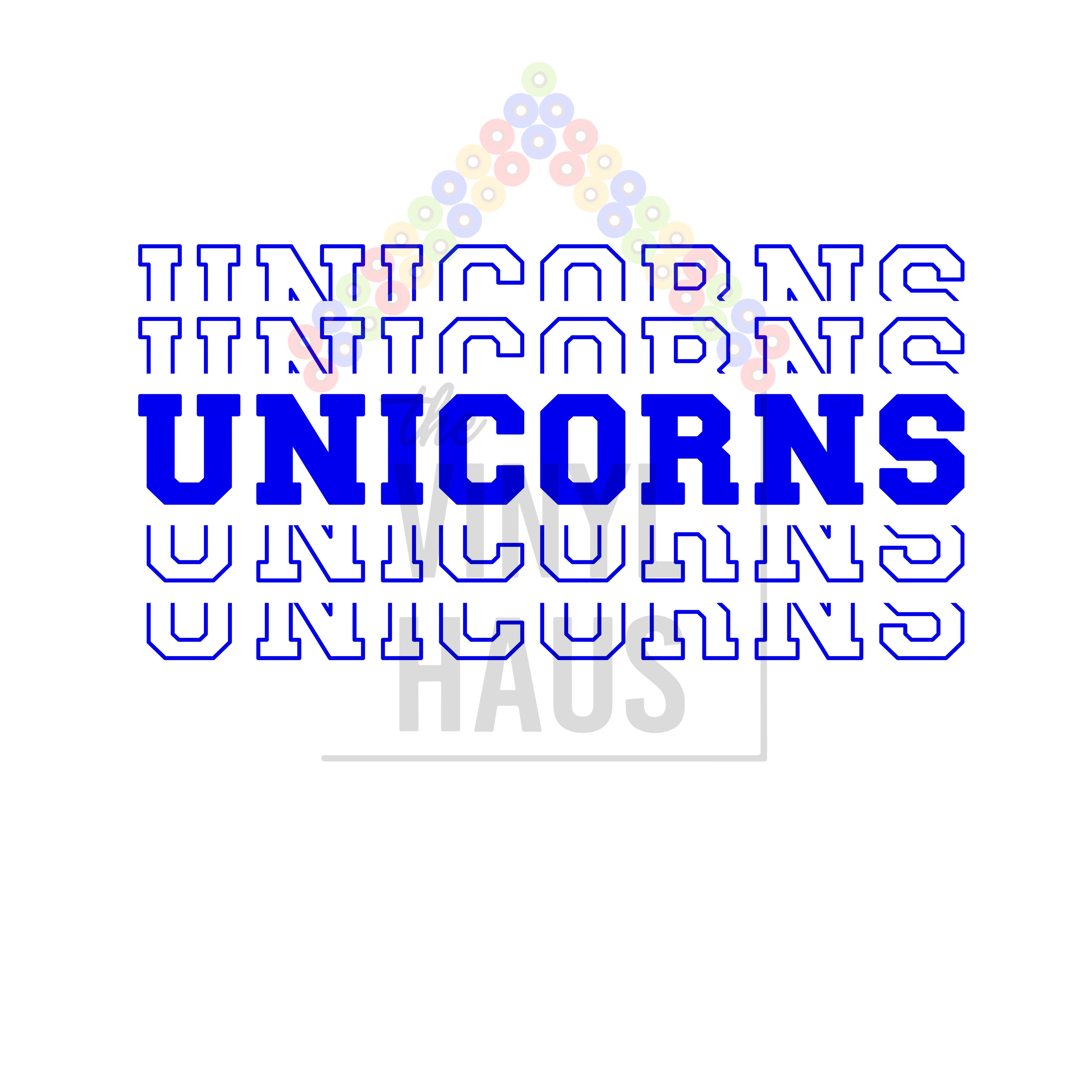 School Logos DTF- Unicorns Stacked