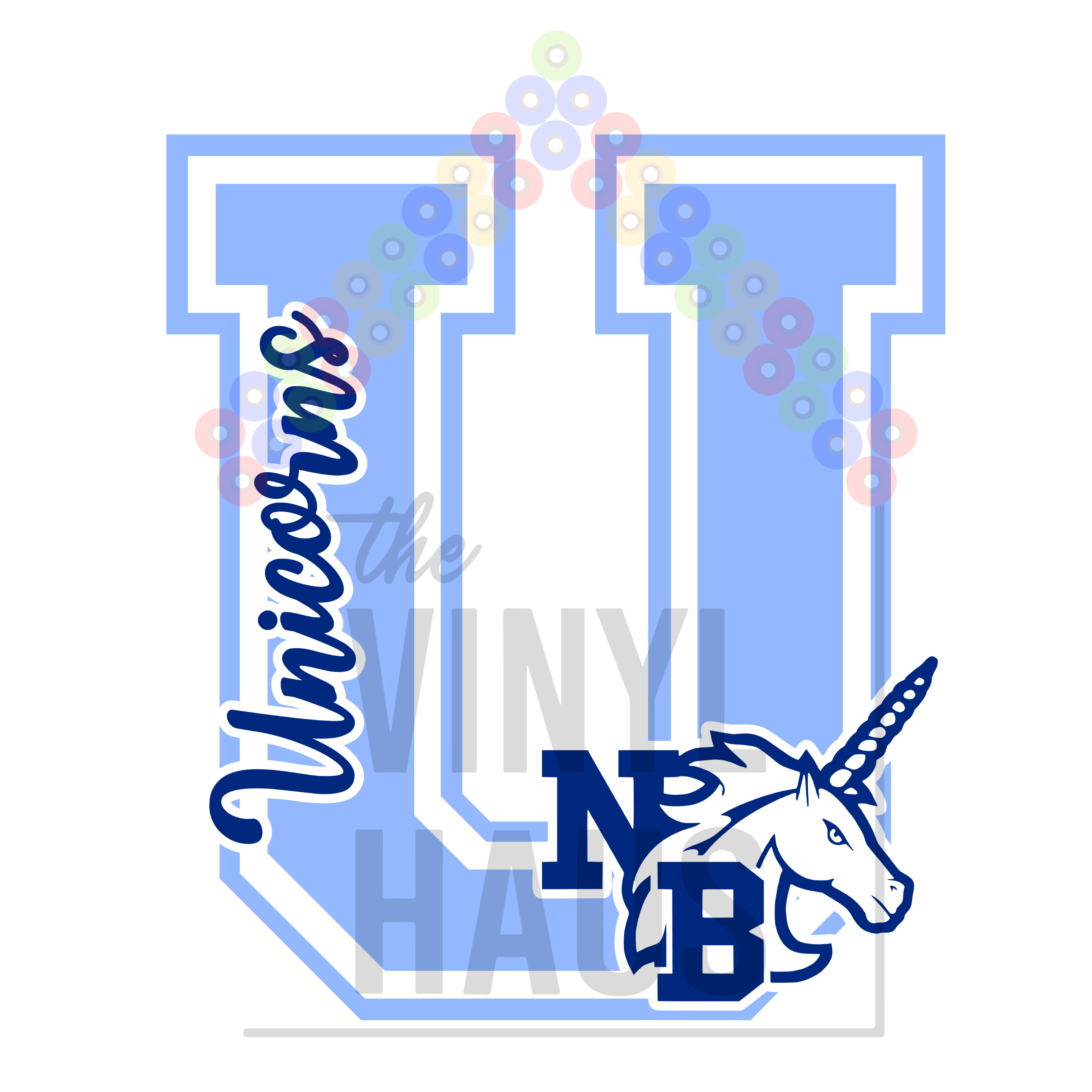 School Logos DTF- Unicorns Varsity