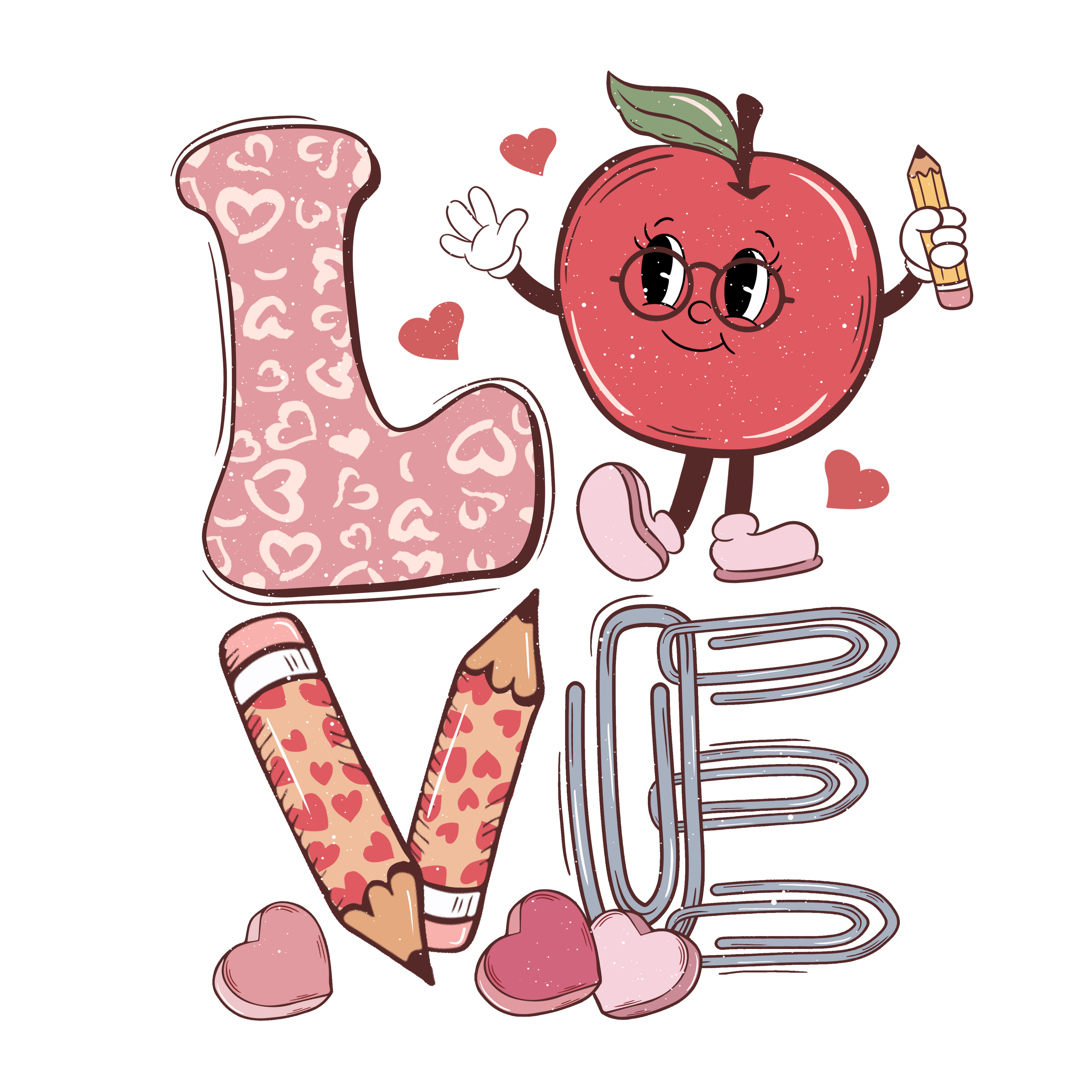 HTV Prints - Teacher LOVE - The Vinyl Haus