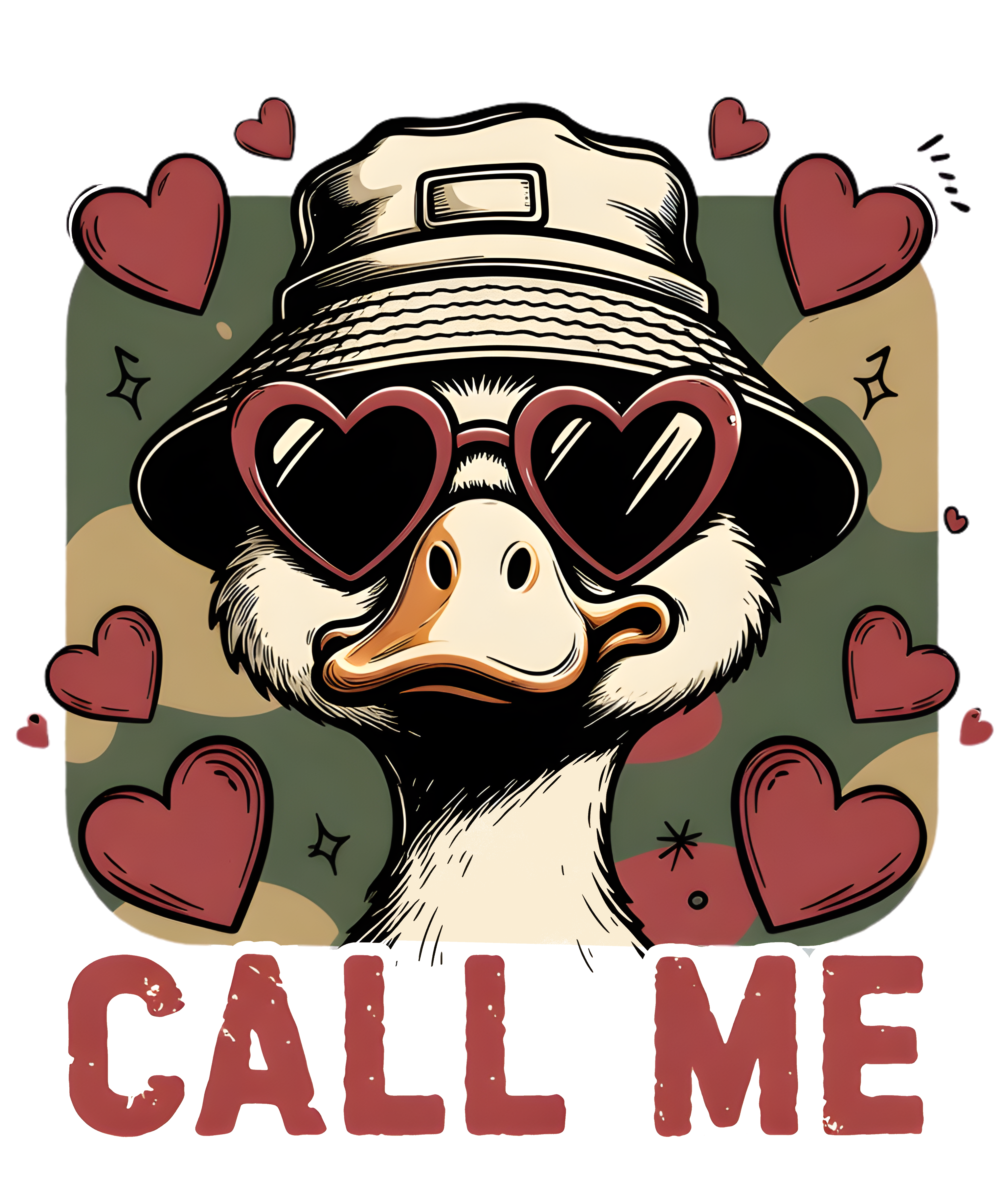 DTF Print-Call me duck Valentine Main image