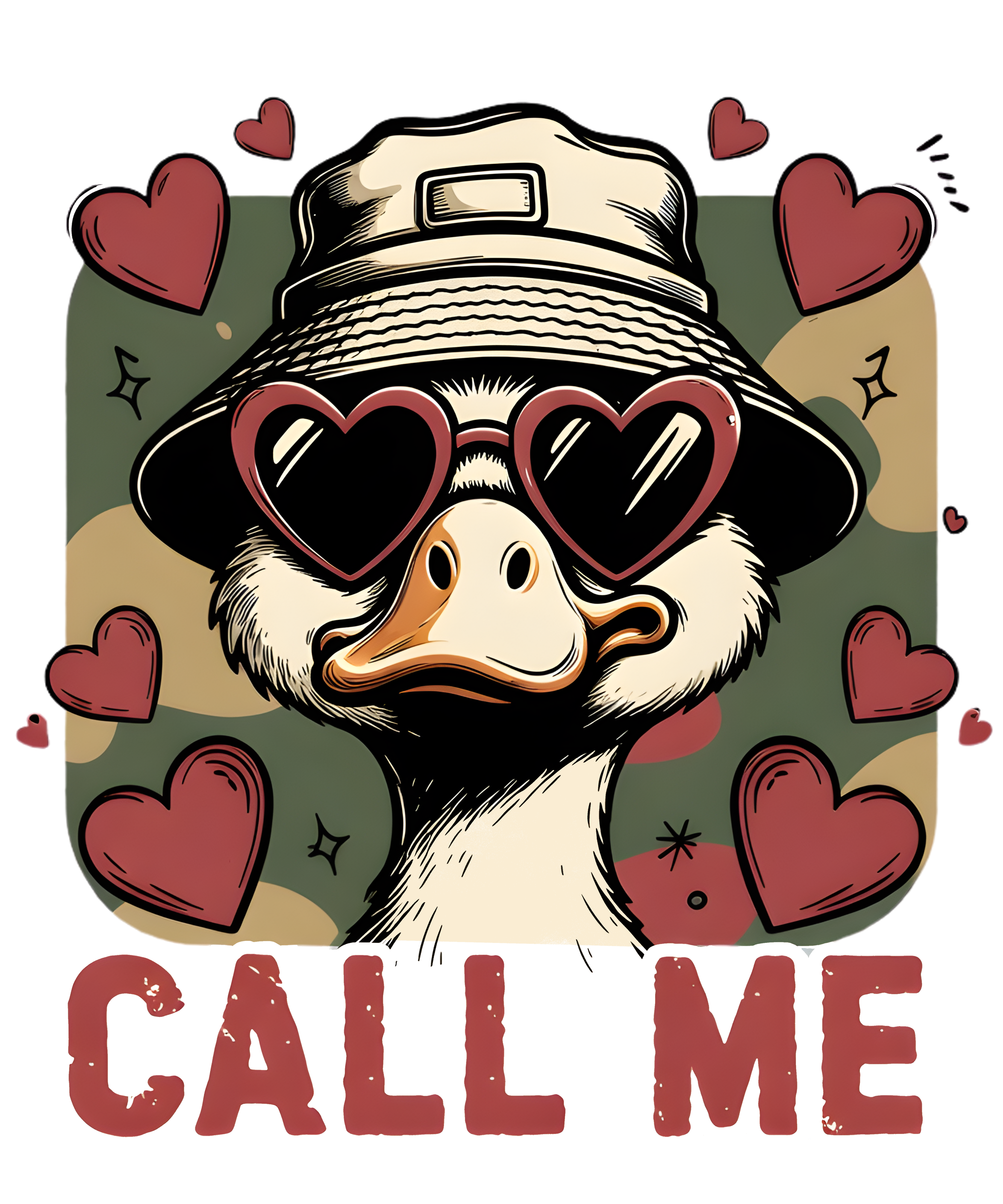 DTF Print-Call me duck Valentine