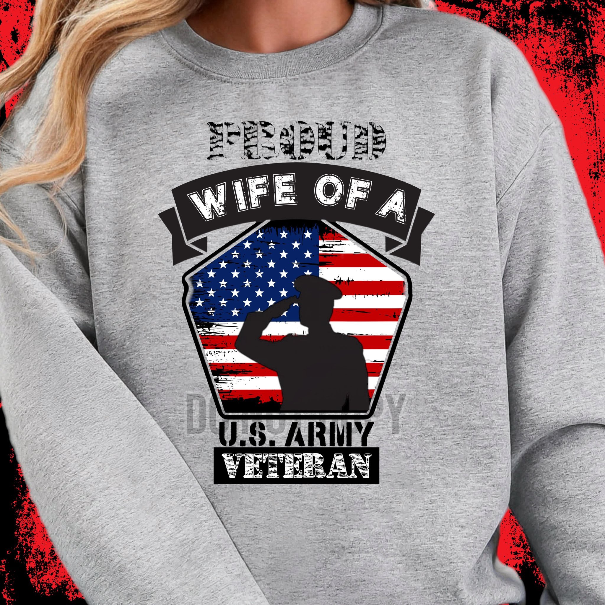 DTF Print WIFE OF ARMY VET