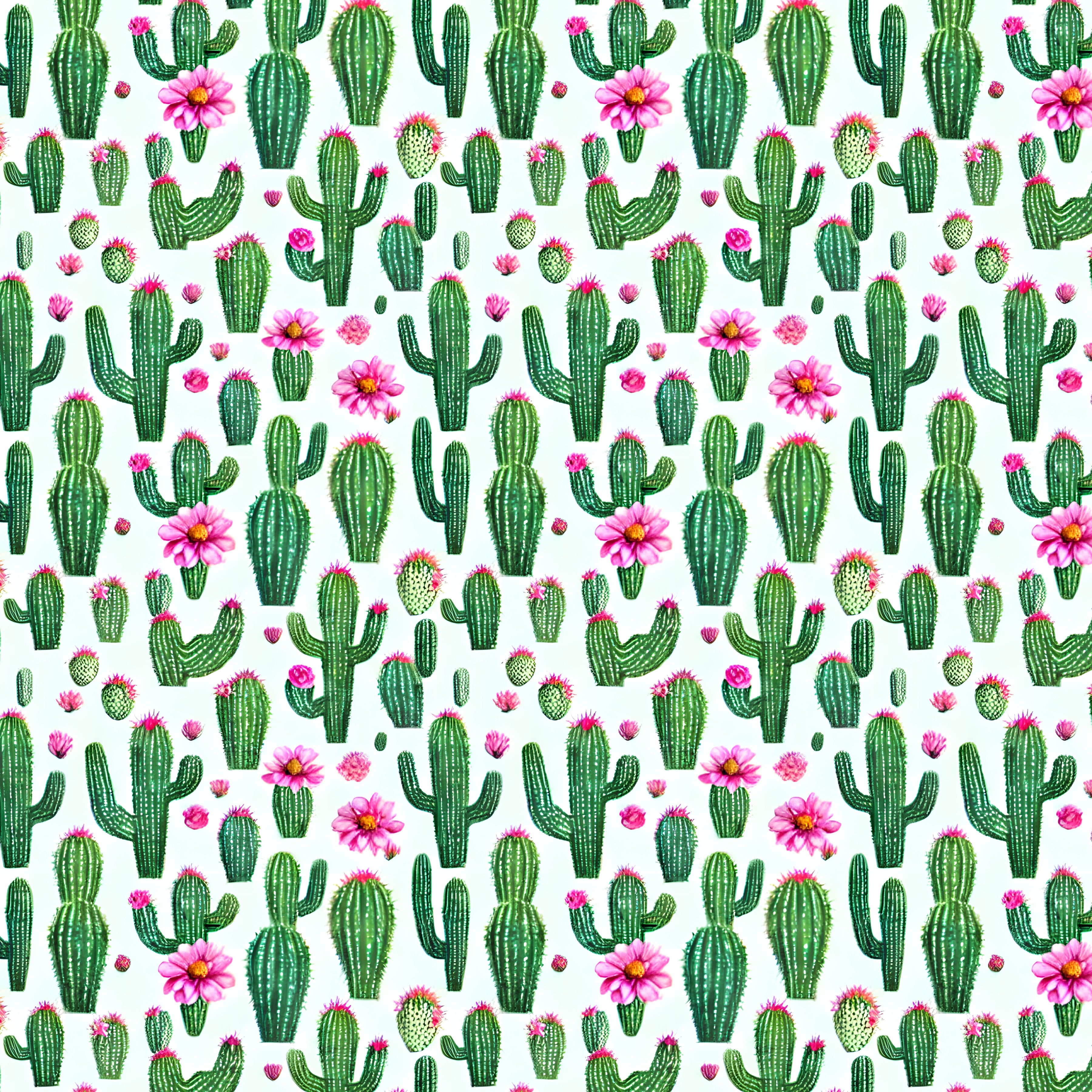 Cactus Watercolor  Pattern Vinyl 12" x 12" - The Vinyl Haus