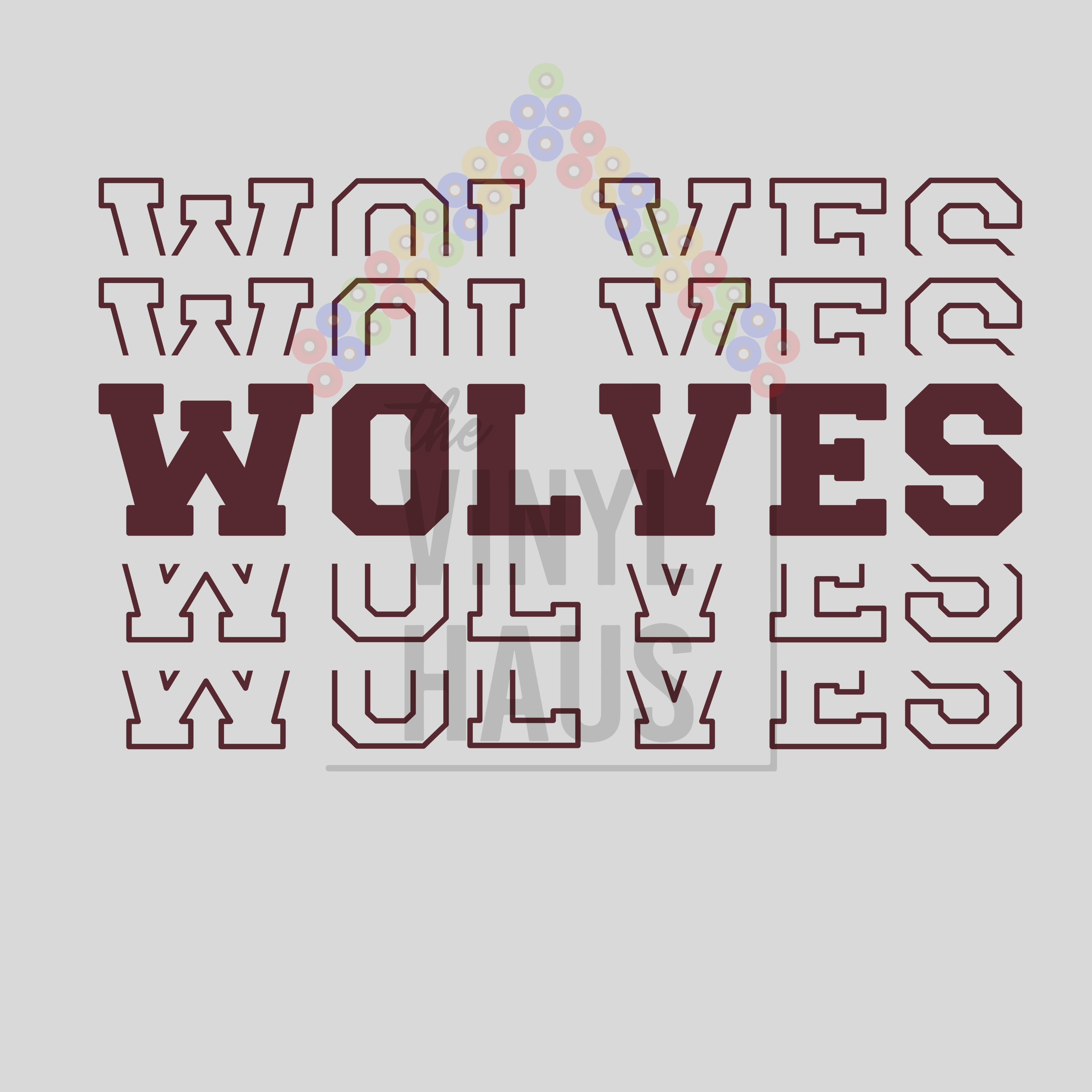 School Logos DTF- Wolves Stacked