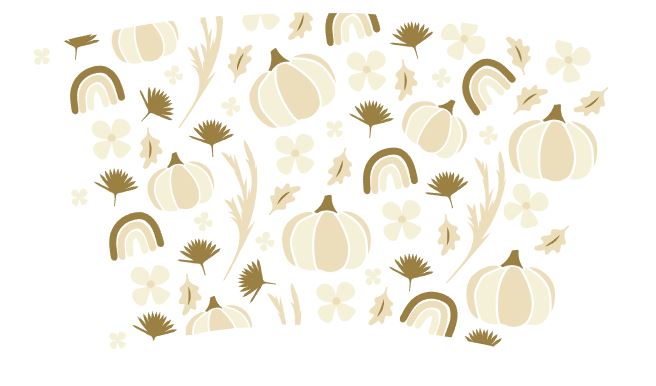 Venti Cold Cup 24 oz Vinyl Wrap - Neutral Pumpkins - The Vinyl Haus