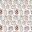 Doodle Pumpkins Patterned Vinyl 12" x 12" - The Vinyl Haus