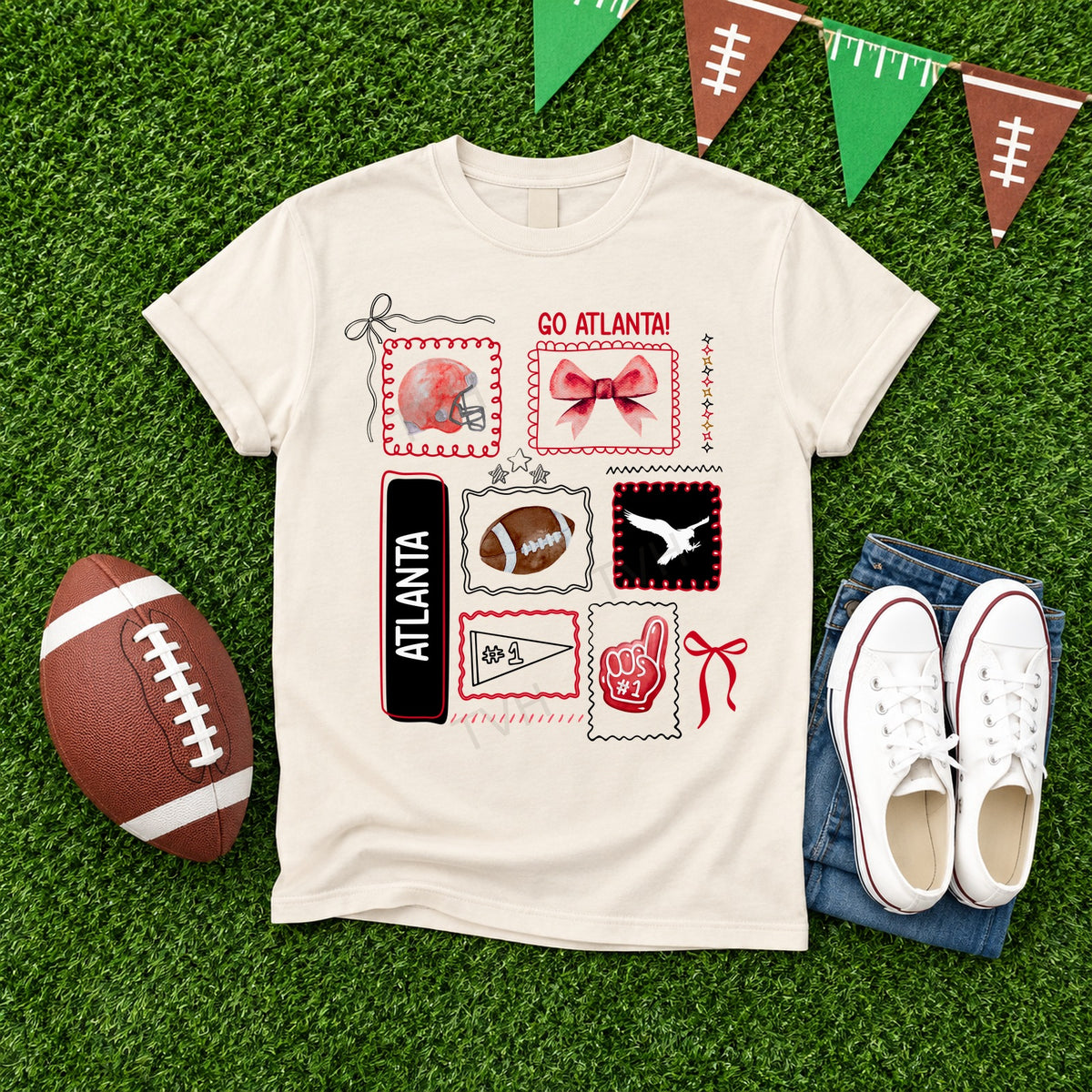 DTF PRINT - Atlanta Falcons Helmut Bow