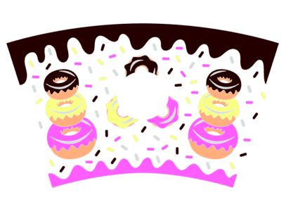 Venti Cold Cup 24 oz Vinyl Wrap - Donut Drip - The Vinyl Haus Main image