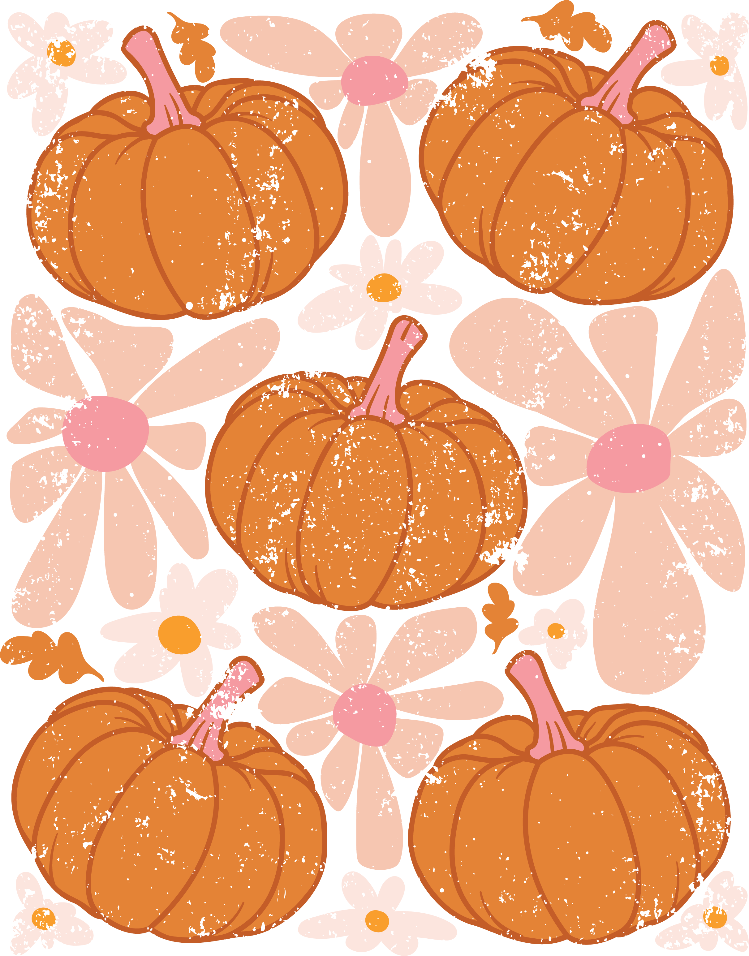 Sublimation Prints -Boho Pumpkin and Flowers Main image