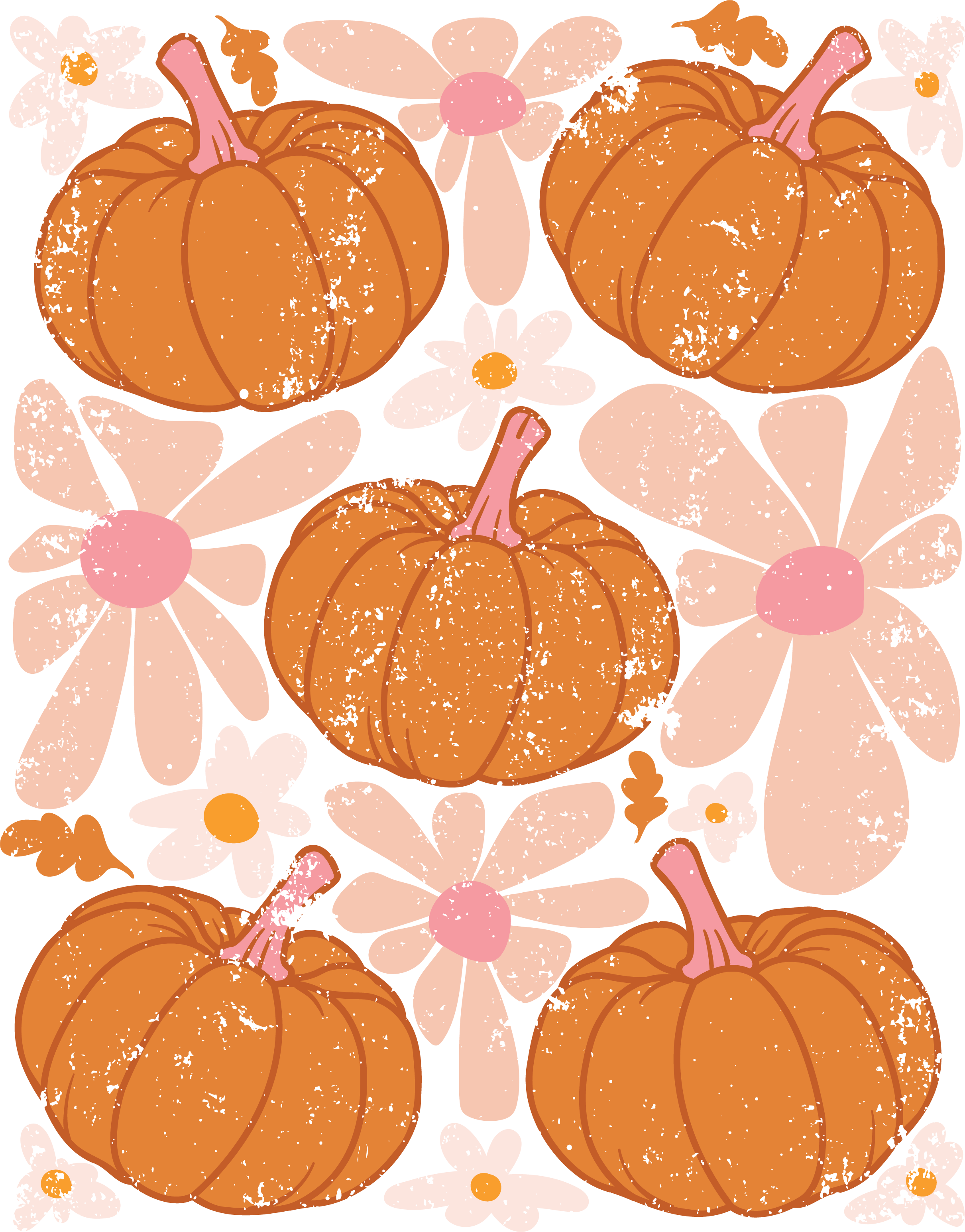 Sublimation Prints -Boho Pumpkin and Flowers