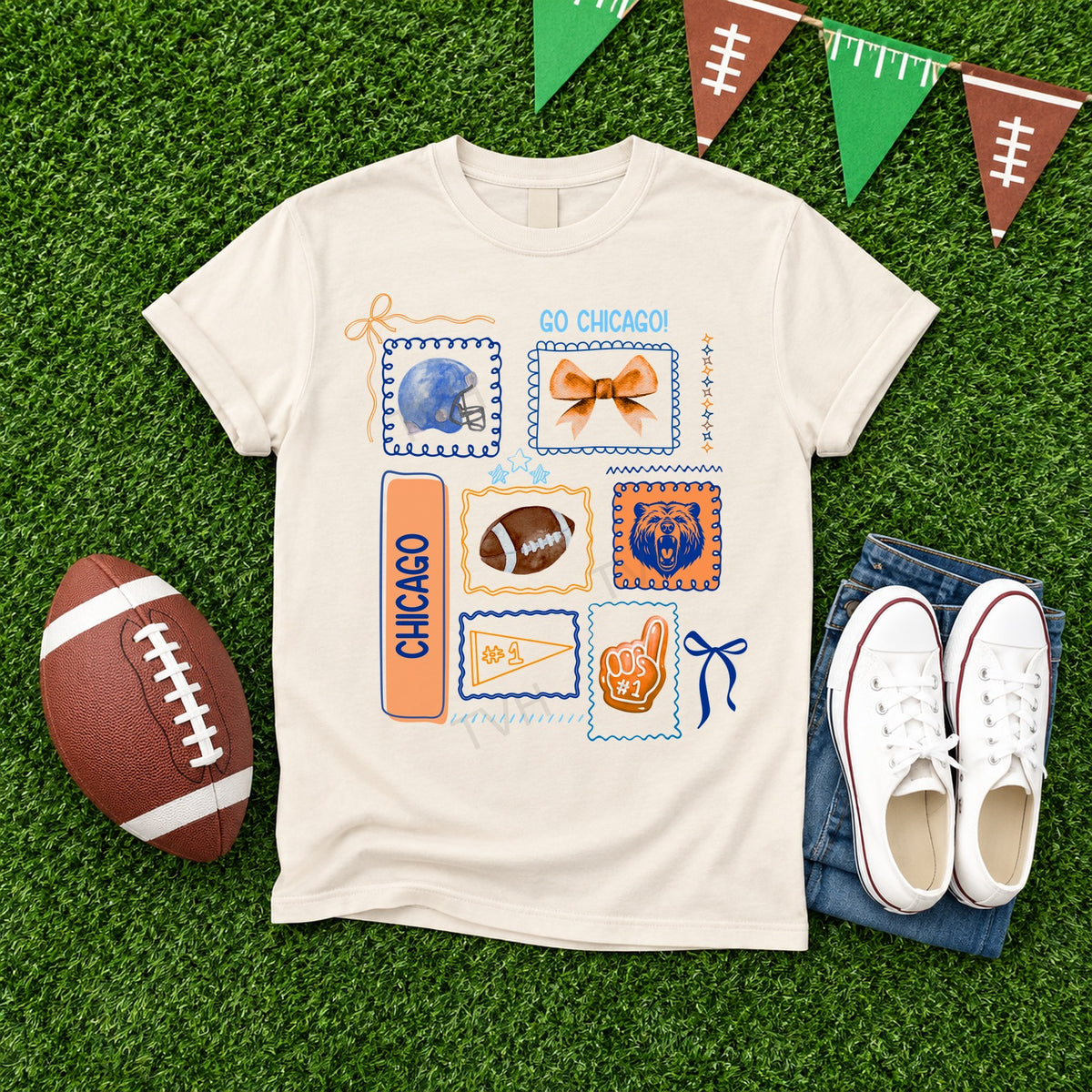 DTF PRINT - Football Chicago Bears Go Chicago Bear Helmet