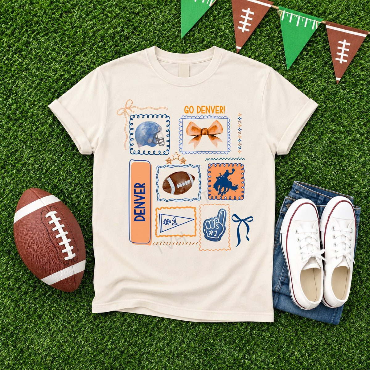 DTF PRINT - Football Denver Broncos Broncos Go Denver Helmet