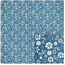 Blue Floral Pattern Vinyl 12" x 12" - Heat Transfer Haus Main image