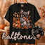 DTF PRINT - French Bulldog with Turkey Leg Black and White Halftone