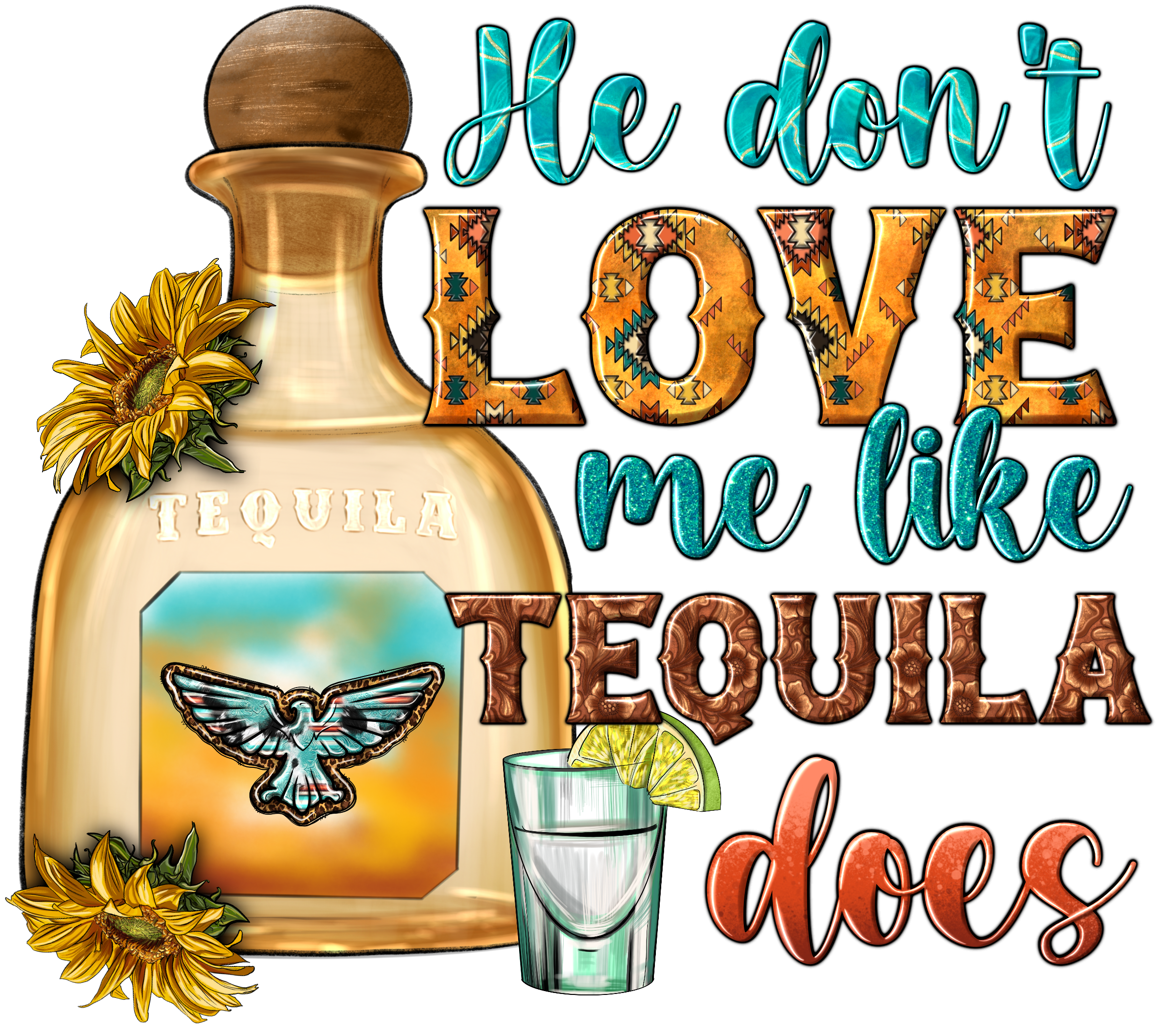 HTV Prints -He don't love me - The Vinyl Haus Main image