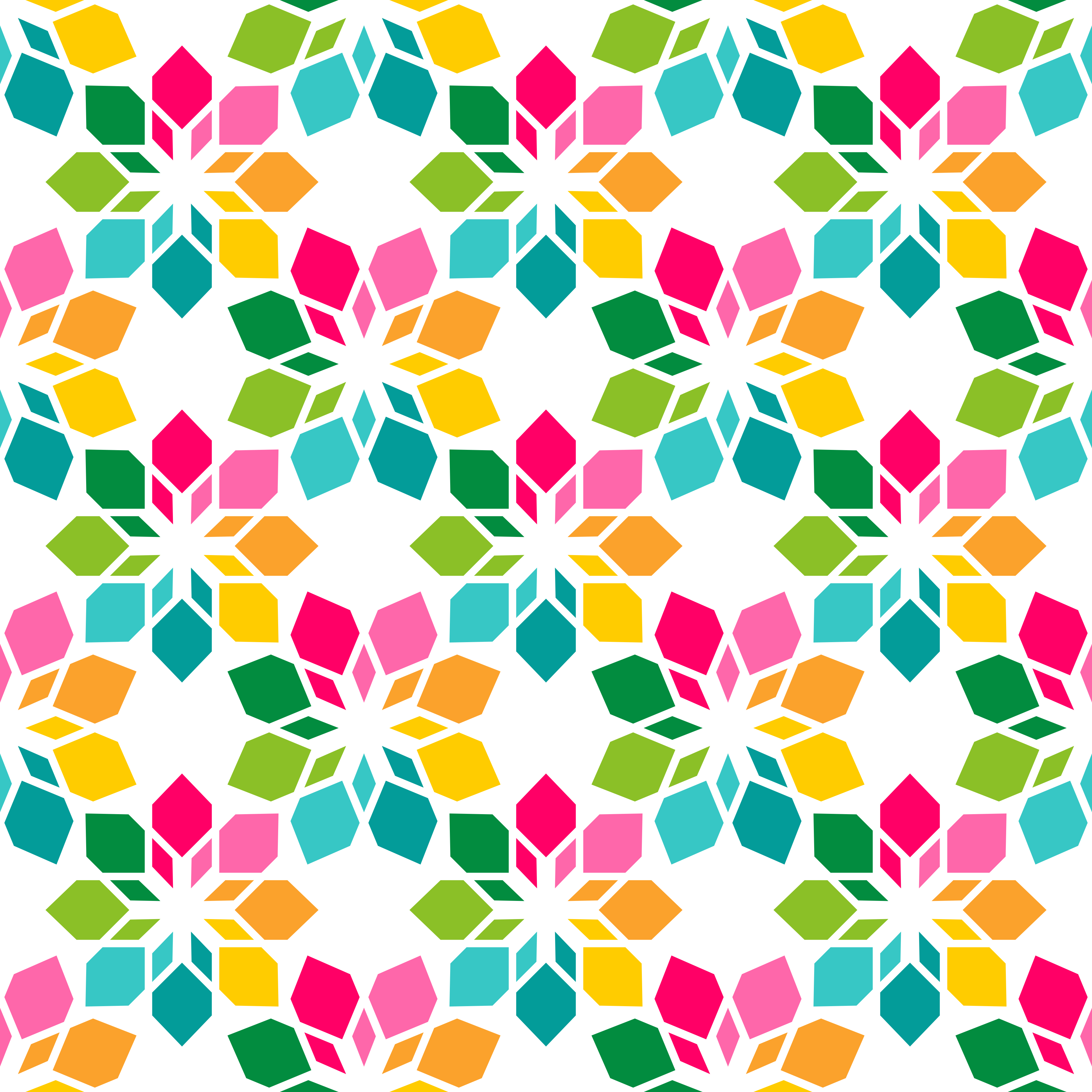 Rainbow Flowers White Background PRIDE Pattern Vinyl 12" x 12" - Heat Transfer Haus Main image