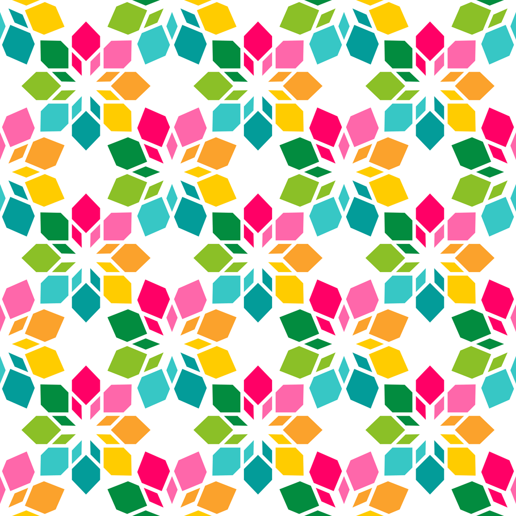 Rainbow Flowers White Background PRIDE Pattern Vinyl 12" x 12" - Heat Transfer Haus