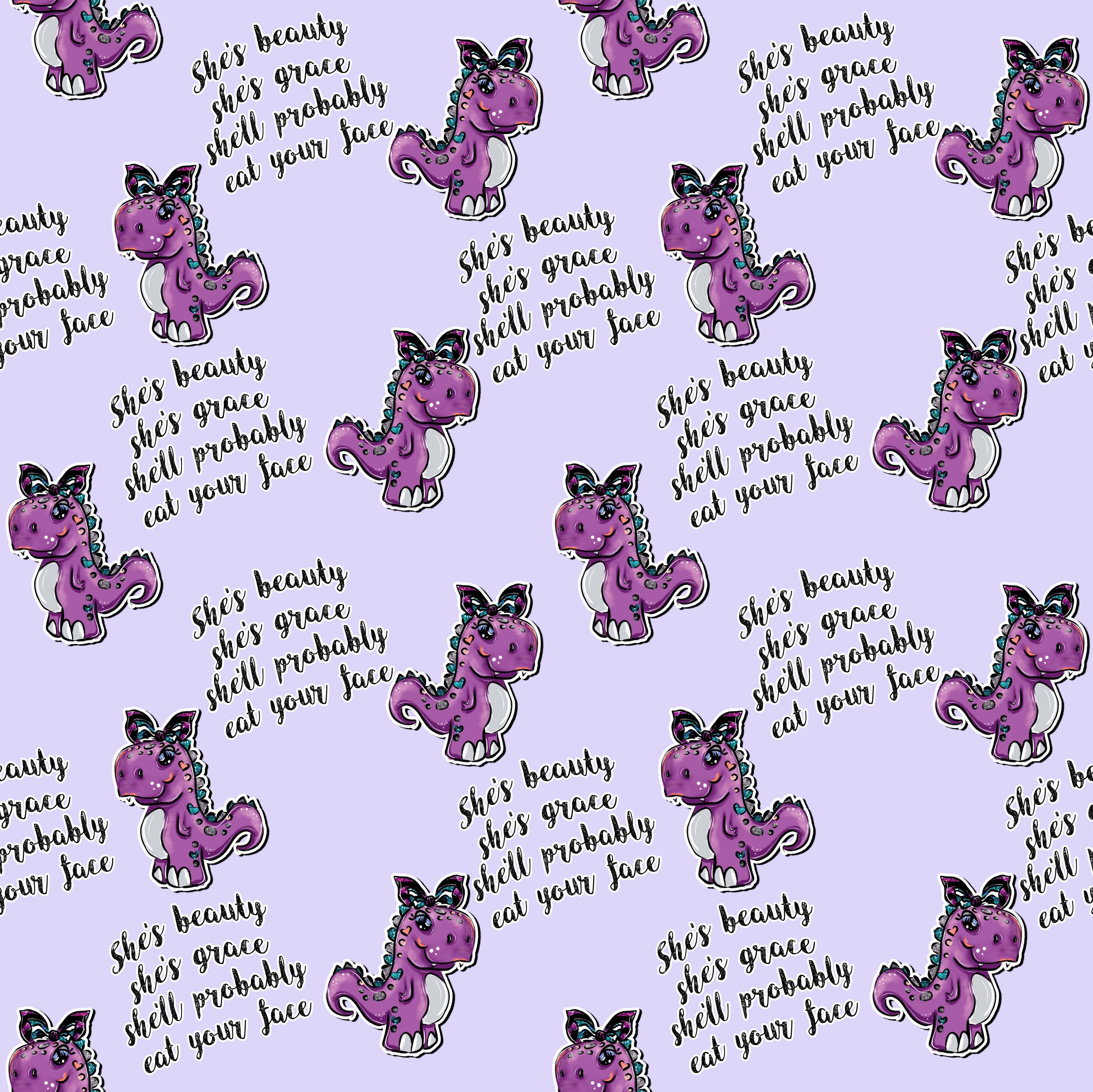 Dinosaurs T-Rex Pattern Vinyl 12" x 12" - The Vinyl Haus Main image