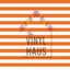 Orange and White Stripe Pattern Vinyl 12" x 12" - The Vinyl Haus