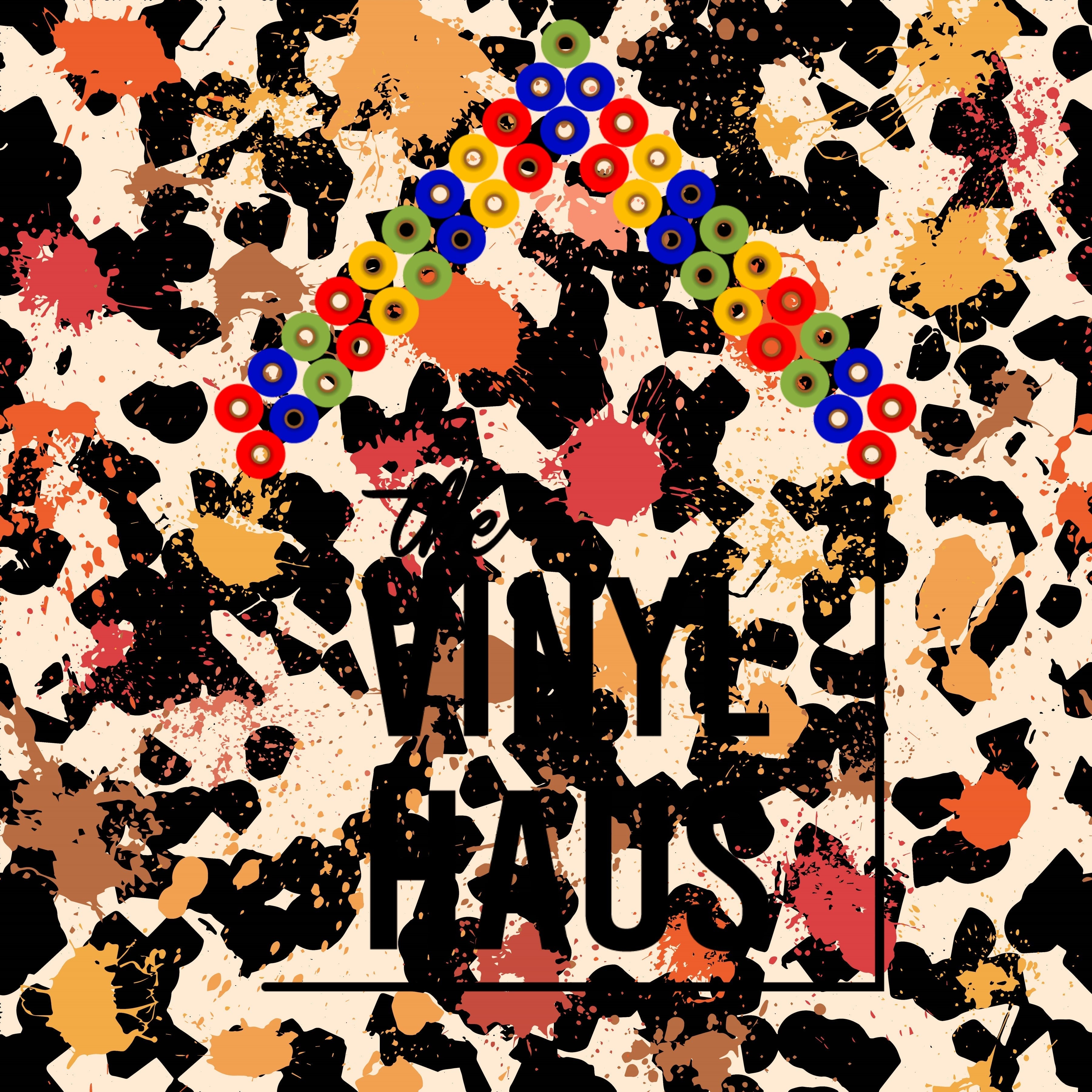Cow Print and Fall Splatter Pattern Vinyl 12" x 12" - The Vinyl Haus