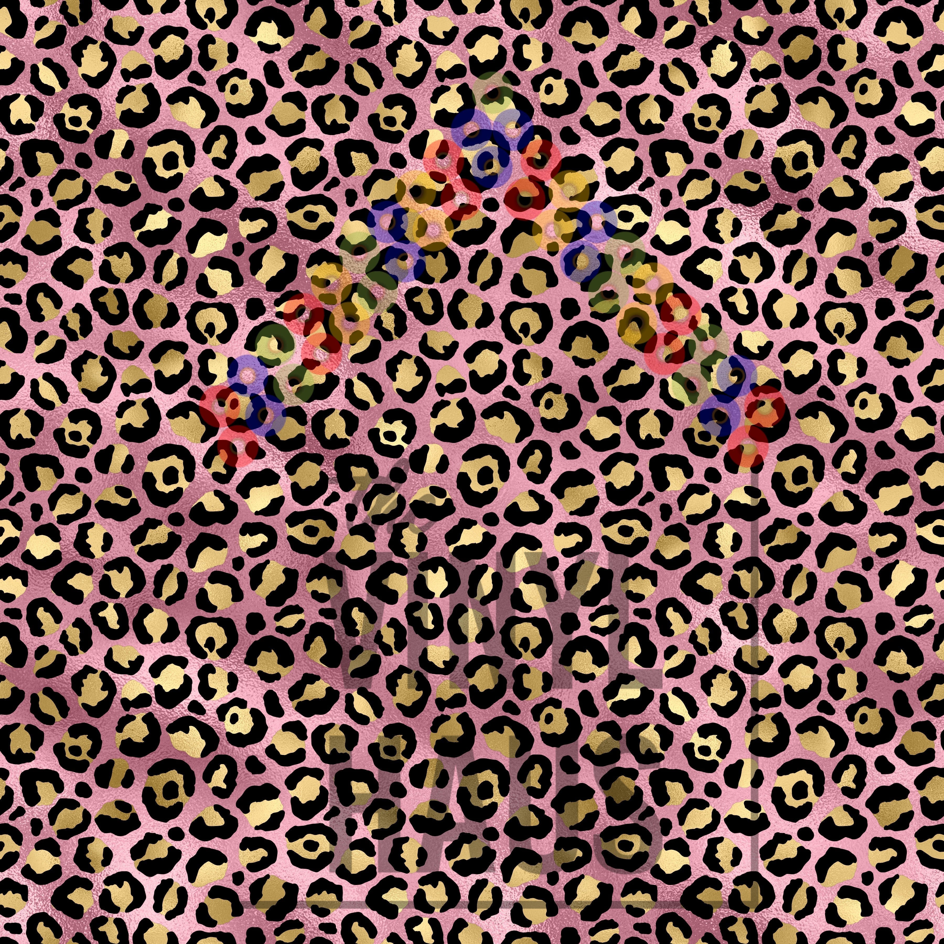 Rose Gold and Gold Cheetah Pattern Vinyl 12" x 12" - The Vinyl Haus