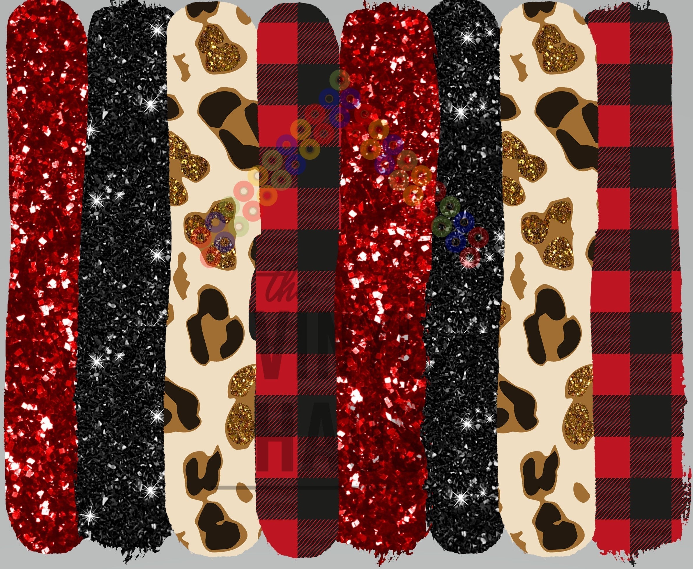 Christmas/Valentines Day Brushstrokes Pattern Vinyl 12" x 9.5" - The Vinyl Haus Main image