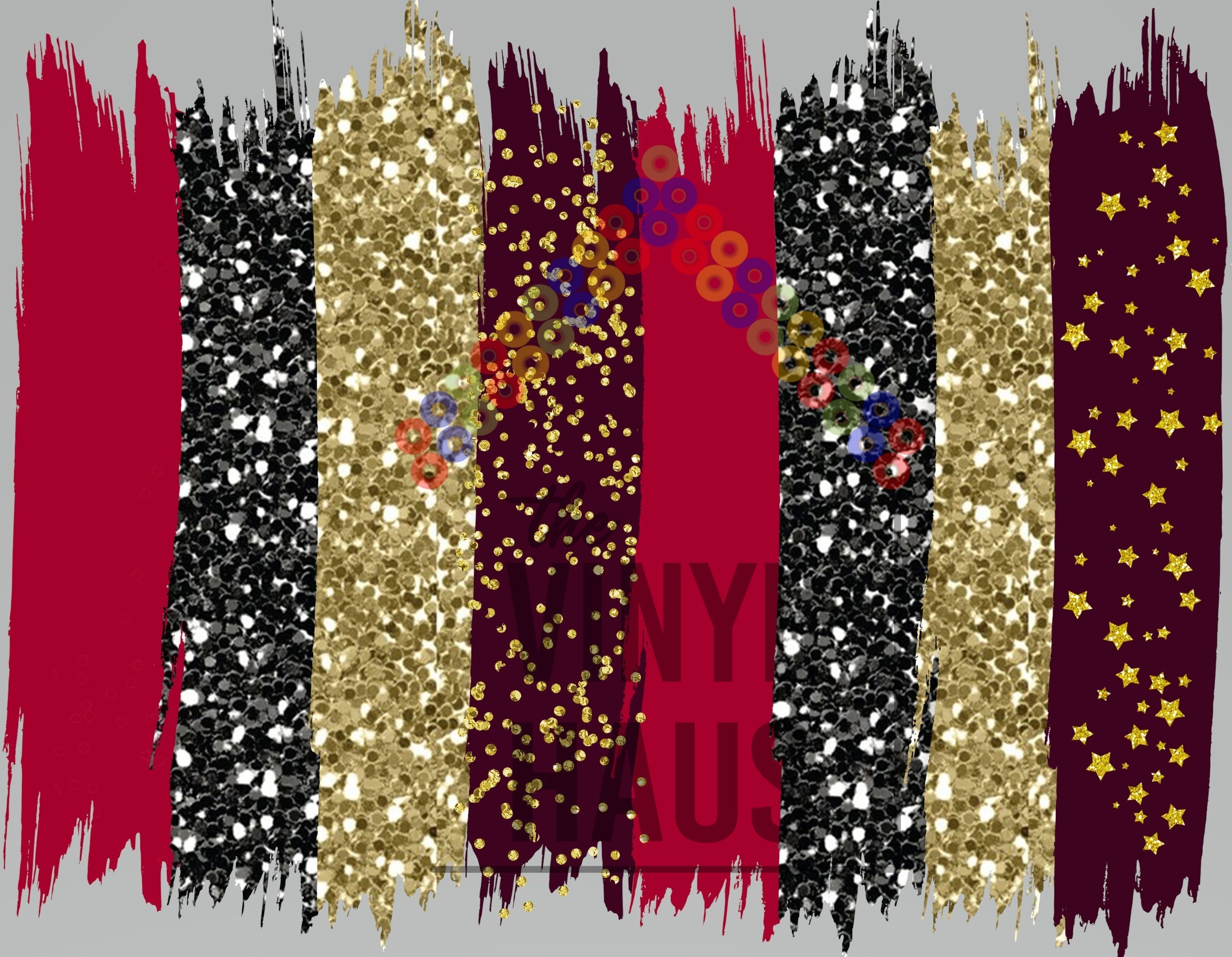Christmas/Valentines Day Brushstrokes Pattern Vinyl 12" x 9" - The Vinyl Haus Main image