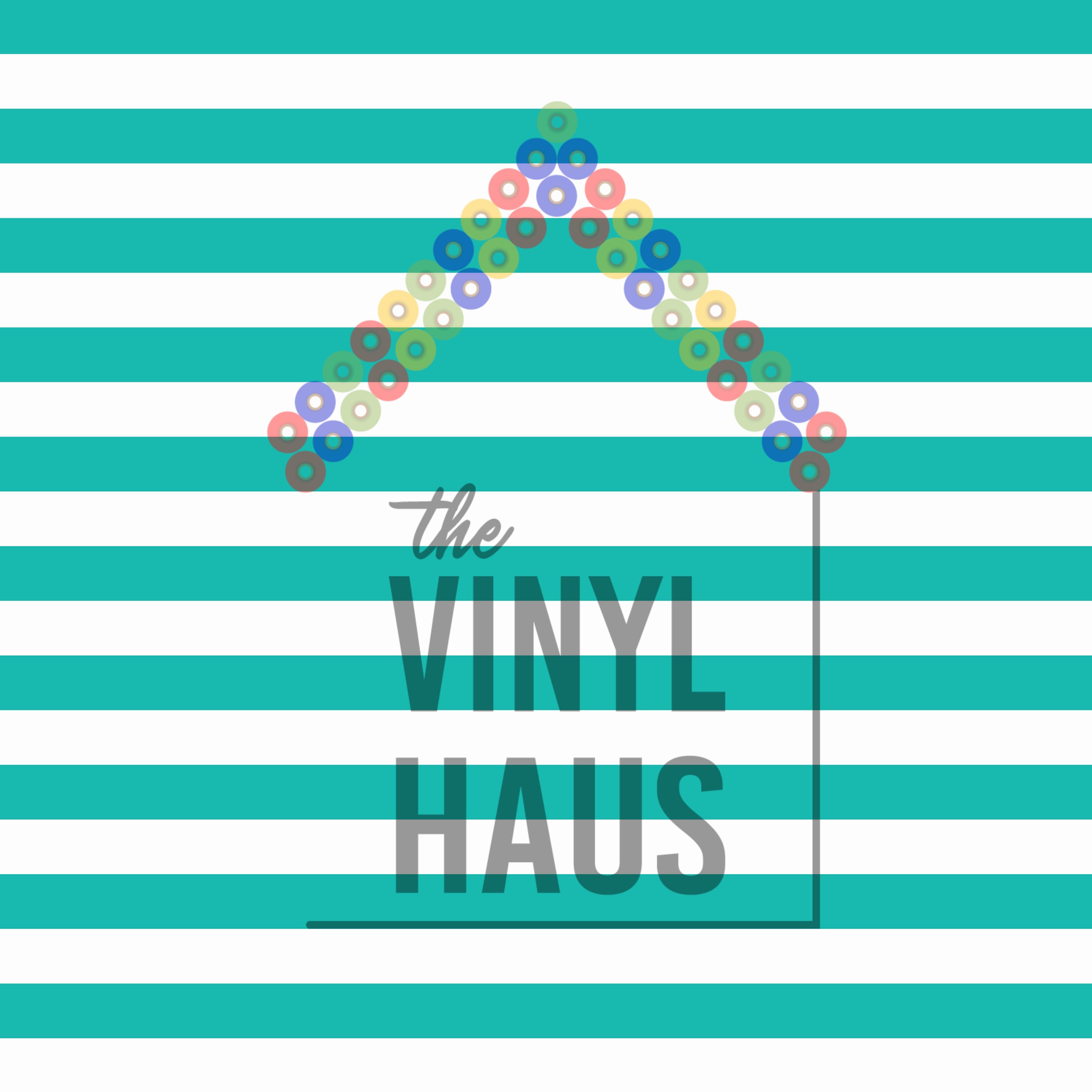 Turquoise and White Stripe Pattern Vinyl 12" x 12" - The Vinyl Haus Main image