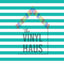 Turquoise and White Stripe Pattern Vinyl 12" x 12" - The Vinyl Haus